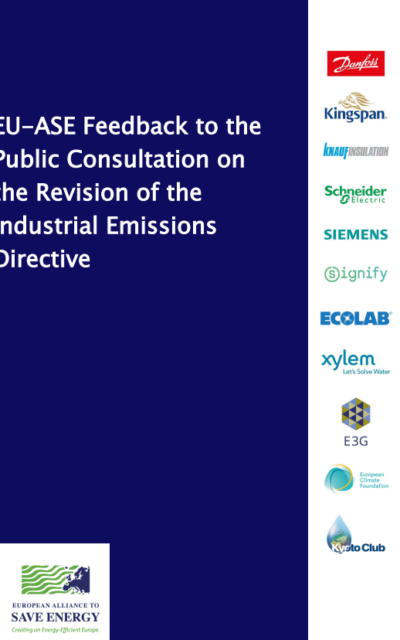 EU-ASE Feedback to the Public Consultation on the Revision of the Industrial Emissions Directive