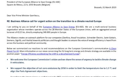 Business Alliance call for urgent action on the transition to a climate neutral Europe