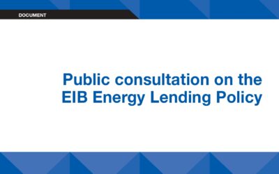 EU-ASE Response to EIB Public Consultation on Energy Lending Policy