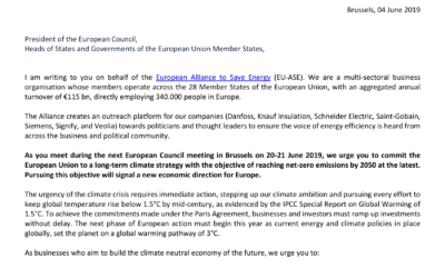 Business Alliance call for urgent action on the transition to a Climate Neutral Europe