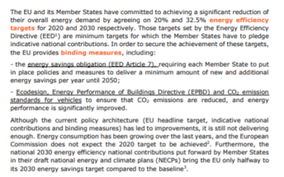 EU-ASE contributes to Coalition’s Energy Efficiency package for the European Green Deal