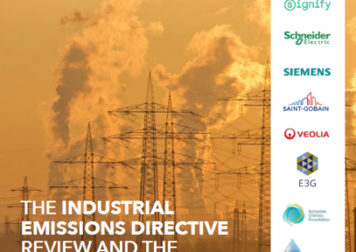 The Industrial Emissions Directive review and the European Green Deal: fully realise water and energy savings in industry and related emission reduction