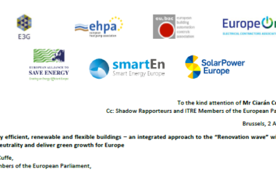 Letter: Energy efficient, renewable and flexible buildings – an integrated approach to the “Renovation wave” will secure climate-neutrality and deliver green growth for Europe