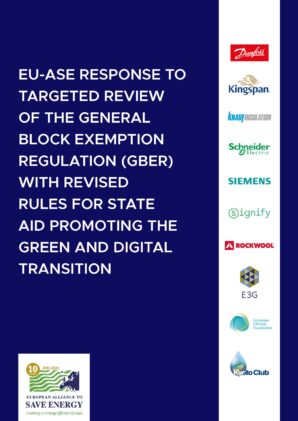 Response to targeted review of the GBER with revised rules for State aid