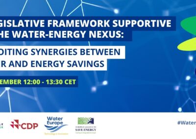 A legislative framework supportive of the water-energy nexus: exploiting synergies between water & energy savings, 22 Sept 2022