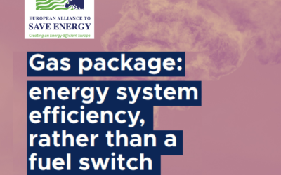 Gas package: energy system efficiency, rather than a fuel switch
