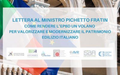 Revisione EPBD: Lettera congiunta al Ministro Pichetto