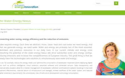 The water-energy nexus: connecting water saving, energy efficiency and the reduction of emissions.