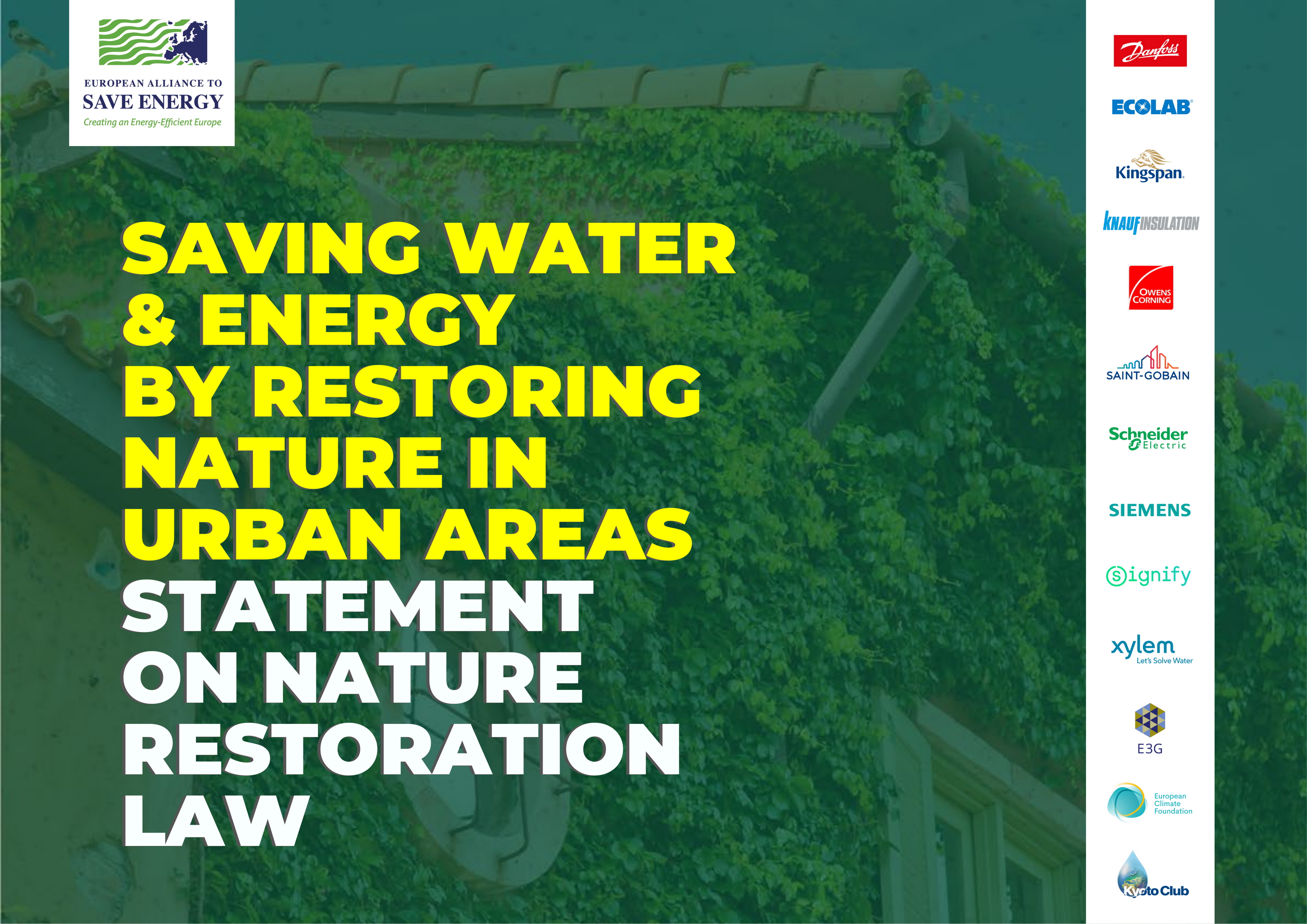 Saving Water and Energy By Restoring Nature In Urban Areas: Statement on Nature Restoration Law
