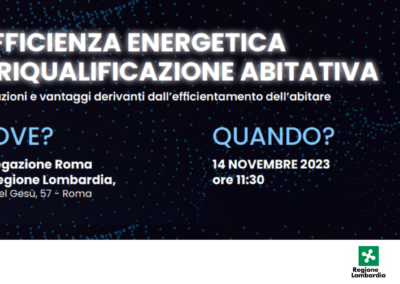 EU-ASE & Regione Lombardia event: Energy efficiency & housing renovation (Efficienza energetica e riqualificazione abitativa)