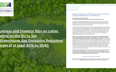 EU-ASE co-signs Letter Calling on the EU to Set a Greenhouse Gas Emissions Reduction Target of at least 90% by 2040