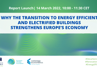Report Launch: Why the transition to energy efficient and electrified buildings strengthens Europe’s economy