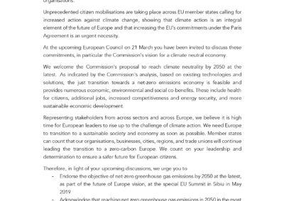 Open letter from the Coalition for Higher Ambition ahead of EUCO