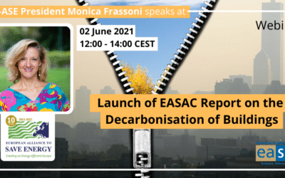 Monica Frassoni’s speech at launch of EASAC report “Decarbonisation of buildings for climate, health and jobs”