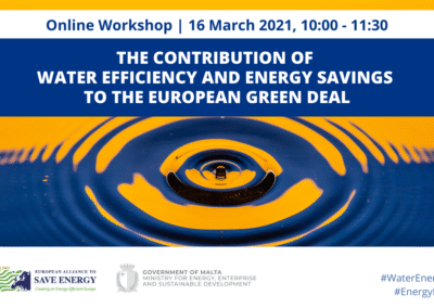 The contribution of water efficiency and energy savings to the European Green Deal