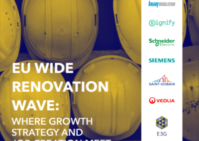 EU wide Renovation Wave: where growth strategy and job creation meet climate goals and social inclusiveness