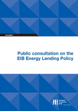 EU-ASE Response to EIB Public Consultation on Energy Lending Policy